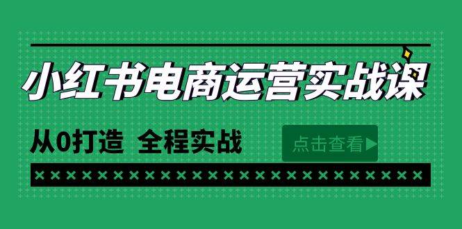 最新小红书·电商运营实战课,从0打造  全程实战(65节视频课)