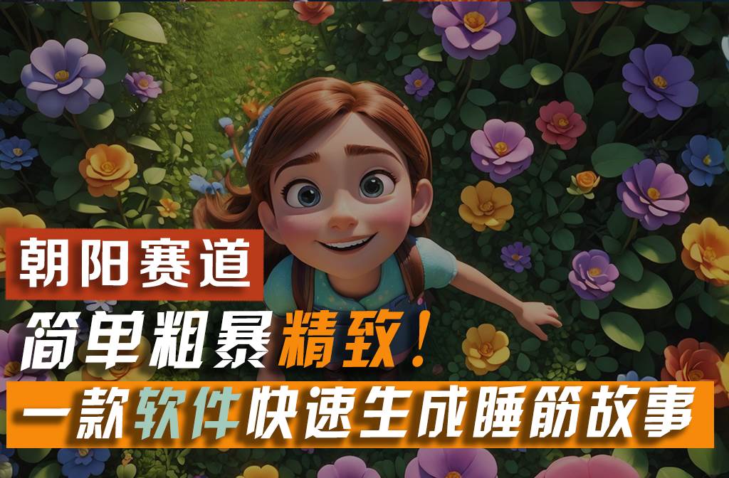 利用一款软件5分钟一条爆款睡前故事,简单粗暴精致!小白月入2w+