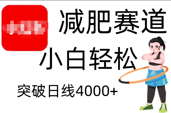 小红书减肥赛道,小白轻松日利润4000+