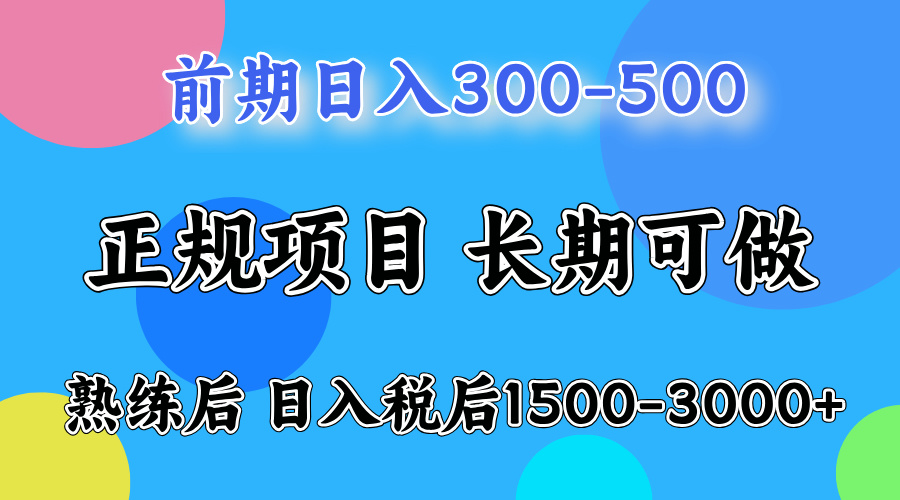备战寒假,月入10万+,正规项目,常年可做