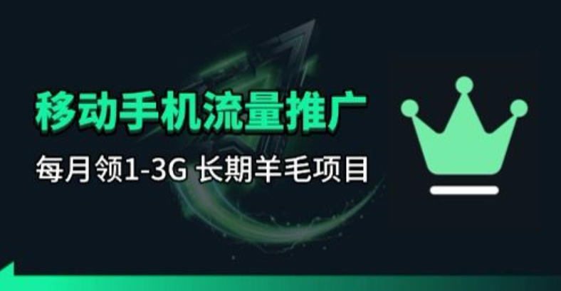 手机流量领取推广_每月一轮，刚需类的长期项目