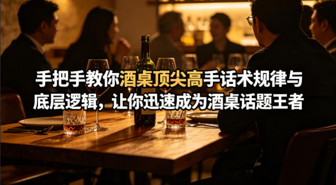 付费文章:手把手教你酒桌顶尖高手话术规律与底层逻辑,让你迅速成为酒桌话题王者(二十年全网独家经验分享)