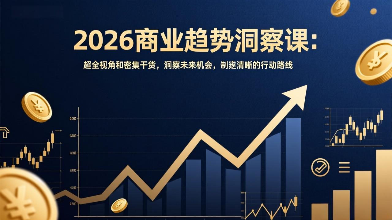 2026商业趋势洞察课:超全视角和密集干货,洞察未来机会,制定清晰的行动路线