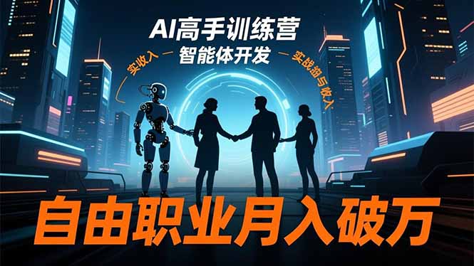 AI高手训练营3.0,ChatGPT,Midjourney,智能体开发,自由职业月入破万