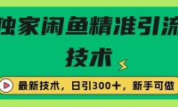 独家闲鱼引流技术,日引300+实战玩法