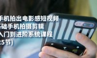 用手机拍出电影感短视频,0基础手机拍摄剪辑,从入门到进阶系统课程(125节)