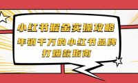 小红书掘金实操攻略,年销千万的小红书品牌打爆款指南