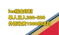 iso掘金小游戏单人 日入300-500外面收费1980的项目【揭秘】