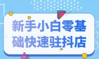 抖音小店新手小白零基础快速入驻抖店100%开通（全套11节课程）