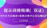 提示词视频课(双证),9节全方位精讲 保姆式教学让你玩赚GPT