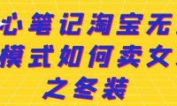 叁心笔记淘宝无货源模式如何卖女装之冬装