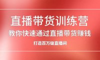直播带货训练营,教你快速通过直播带货赚钱,打造百万级直播间