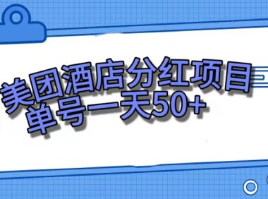 美团酒店分红项目,单号一天50