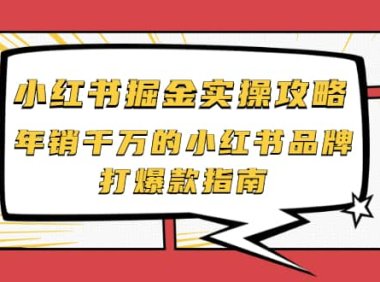 小红书掘金实操攻略,年销千万的小红书品牌打爆款指南
