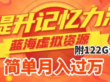 提升高效记忆力法,蓝海虚拟资源项目,成交简单,多种变现方式,月入过万