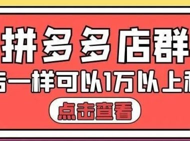拼多多店群单店一样可以产出1万5以上利润【付费文章】