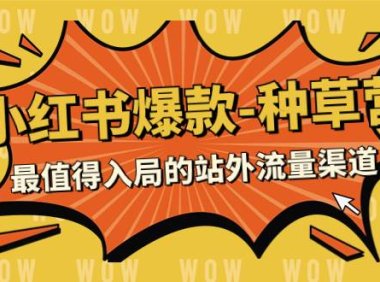 2023小红书爆款-种草营,最值得入局的站外流量渠道(22节课)
