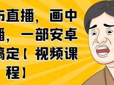 无绿布直播,画中画直播,一部安卓手机搞定【视频课程】