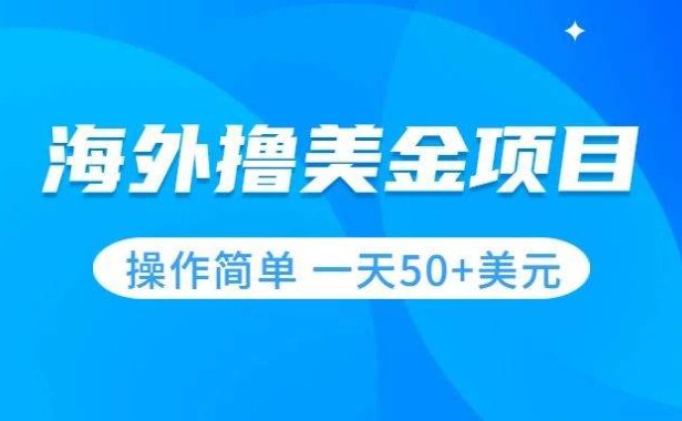 撸美金项目 无门槛  操作简单 小白一天50 美刀