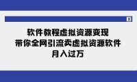 软件教程虚拟资源变现:带你全网引流卖虚拟资源软件,月入过万(11节课)