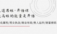 天道思维·开悟课-最高维的天道思维·开悟课-最高维的能量是开悟,文化属性/男女执念/商业布局/贵人运作/财富密码