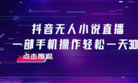 抖音无人小说直播 一部手机操作轻松一天300