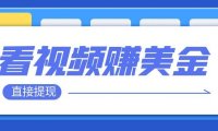 看视频就能躺赚美金 只需要挂机 轻松赚取100到200美刀 可以直接提现!