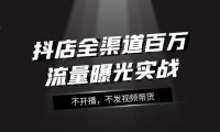 抖店-全渠道百万流量曝光实战,不开播,不发视频带货(16节课)