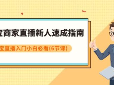 淘宝商家直播新人速成指南,淘宝直播入门小白必看(6节课)