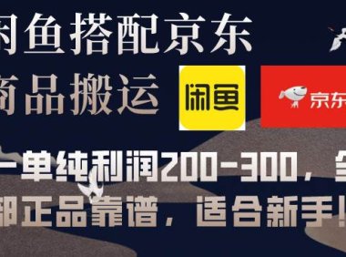 闲鱼搭配京东备份库搬运,一单纯利润200-300,全部正品靠谱,适合新手!