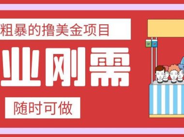 最简单粗暴的撸美金项目 会打字就能轻松赚美金