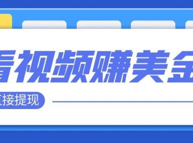看视频就能躺赚美金 只需要挂机 轻松赚取100到200美刀 可以直接提现!