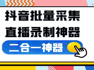 抖音批量采集+直播录制二合一神器