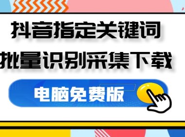 抖音视频解析盒子 指定关键词采集批量下载