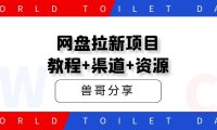 网盘拉新项目,教程+渠道+资源,看完就能操作。