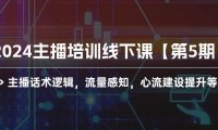 2024主播培训线下课【第5期】主播话术逻辑,流量感知,心流建设提升等等