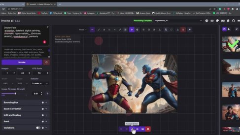 Invoke AI 绘画教程-零基础创作可以销售的完美插图-49节-中英字幕