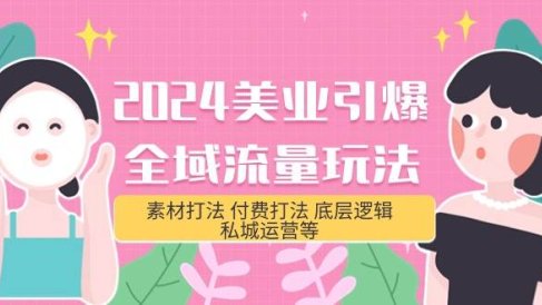2024美业-引爆全域流量玩法,素材打法 付费打法 底层逻辑 私城运营等(31节)