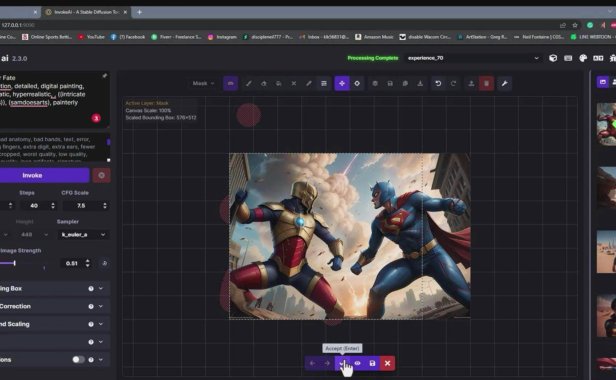 Invoke AI 绘画教程-零基础创作可以销售的完美插图-49节-中英字幕