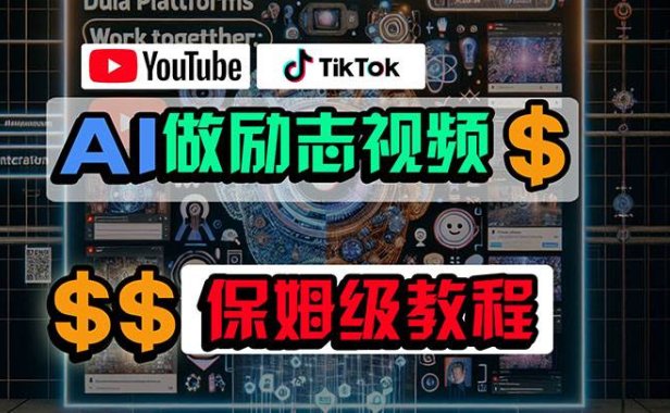 利用AI制作励志视频,在YouTube和TikTok赚钱,小白可做(附工具)