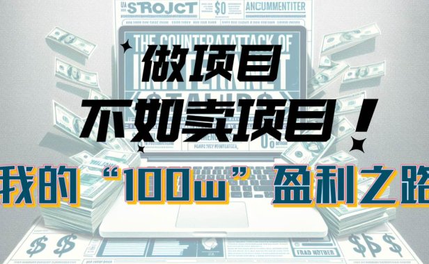 为什么做项目不如卖项目?我的100W+盈利之路