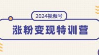 2024视频号-涨粉变现特训营:一站式打造稳定视频号涨粉变现模式(10节)