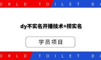 外面收费298 dy不实名开播技术+捞实名