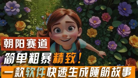 利用一款软件5分钟一条爆款睡前故事,简单粗暴精致!小白月入2w+