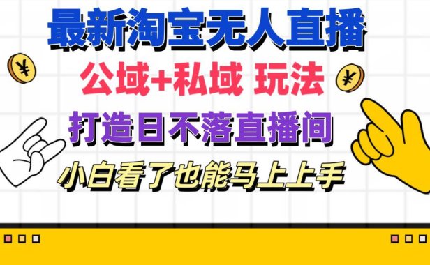 最新淘宝无人直播 公域+私域玩法打造真正的日不落直播间 小白看了也能...