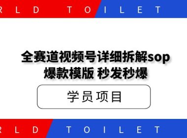 某工作室内部全赛道视频号详细拆解sop，爆款模版，秒发秒爆