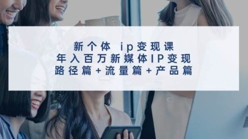 新个体 ip变现课,年入百万新媒体IP变现,路径篇+流量篇+产品篇