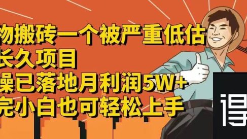 得物搬砖 一个被严重低估的长久项目 一单30—300+ 实操已落地 月…