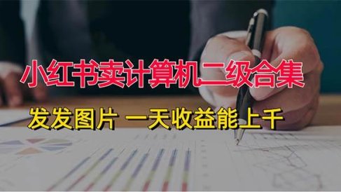 小红书卖计算机二级合集,发发图片 一天收益能上千