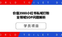 价值3980小红书私域打粉全领域SOP问题解析